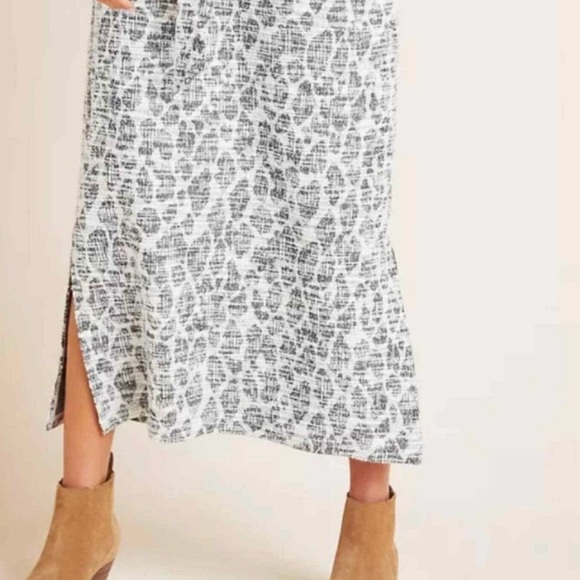 Anthropologie Dolan Left Coast Taleen Textured Leopard Print Midi Dress Size S - Picture 4 of 16
